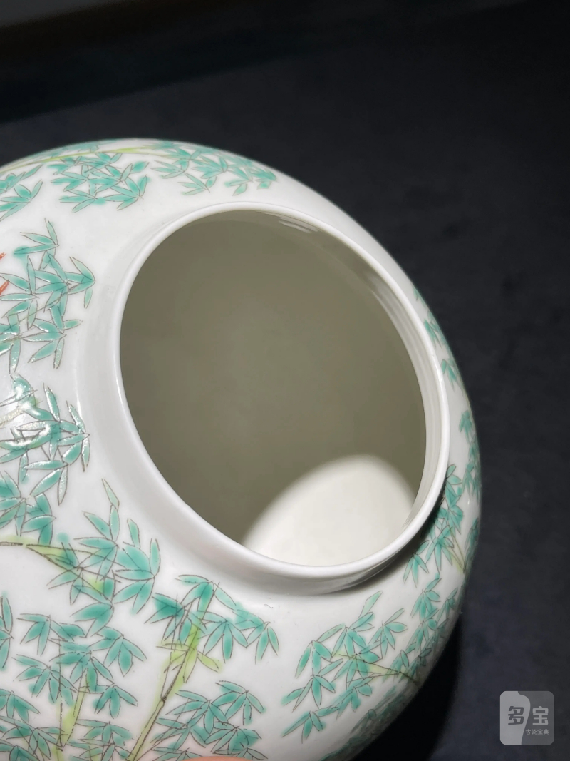 民国 粉彩竹林七贤纹皮灯一对 - 图8